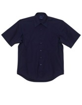 Men's S/S Wrinkle Resistant Shirt -Navy 
