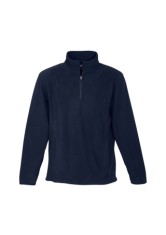 Men's Half Zip Fleece Pullover - Navy 