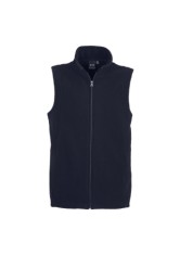 Men's Full Zip Fleece Vest - Navy 